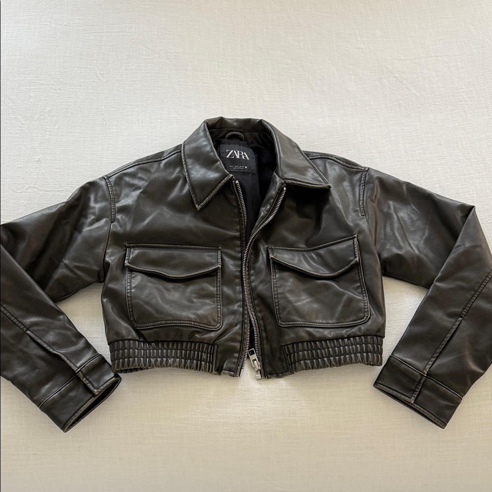Zara Black Leather Jacket
